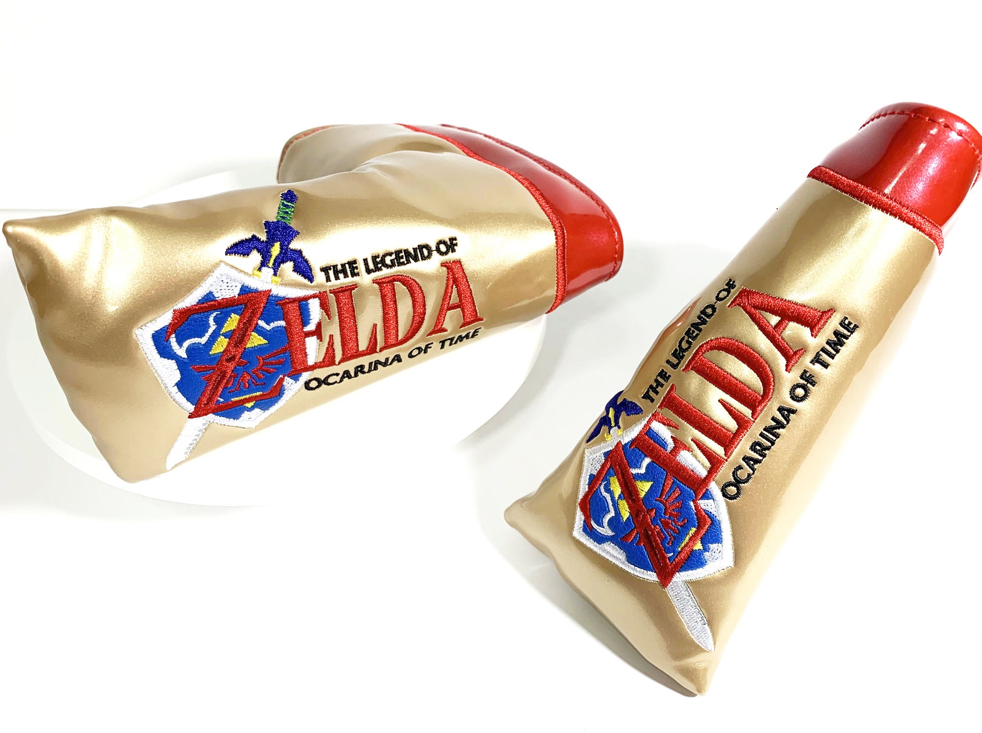 Zelda Inspired Golf Putter Headcover - Ocarina of Time Box Art