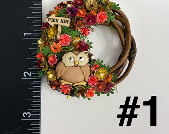 Vol-22 Fall Wreaths Dollhouse Miniatures
