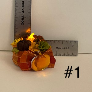 illuminated Fall Bouquets Dollhouse Miniatures