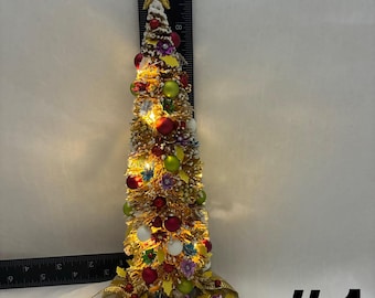 Vol-01 Illuminated Christmas Trees Dollhouse Miniatures