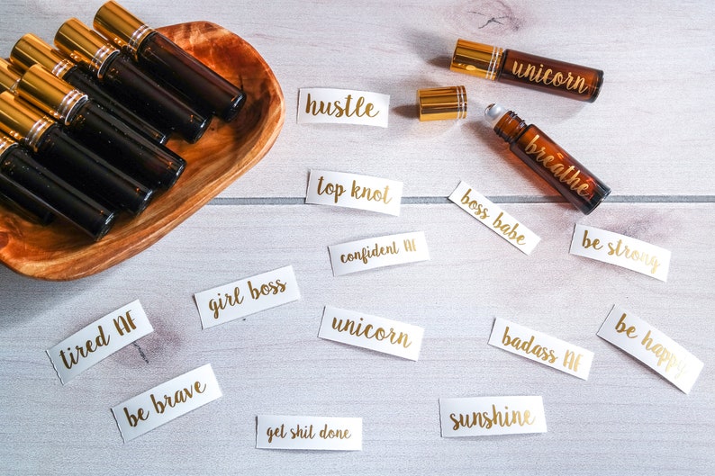 Essential Oil Roller Bottle Labels Vinyl Decals LABELS Etsy