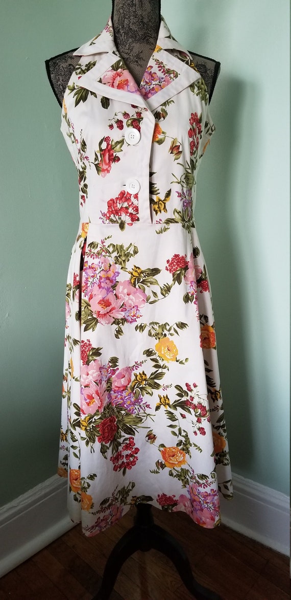 Floral Halter Dress by New Season-Medium