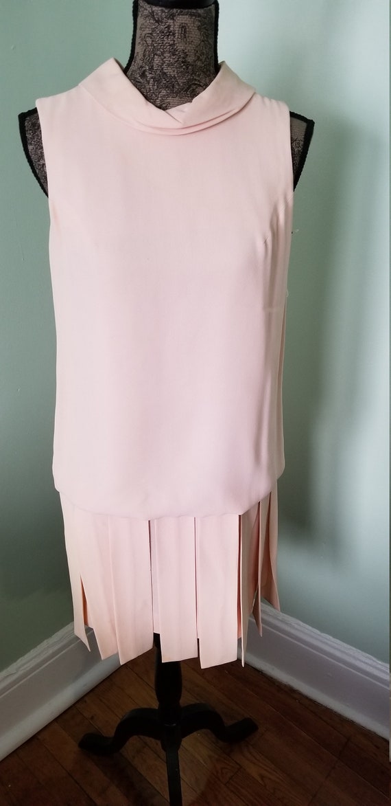 Pale Pink Sleeveless Vintage Dress - image 1