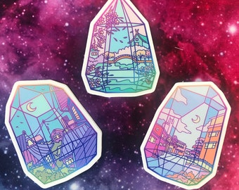 Sticker 3 Pack - Tiny Worlds: Life in a Terrarium