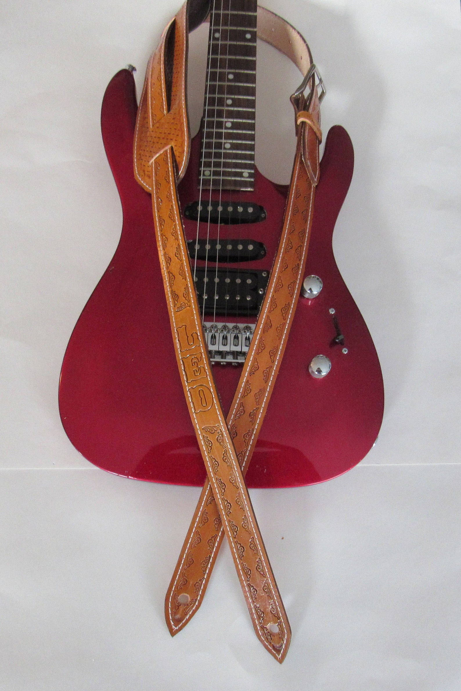 Custom Leather Guitar Strap Personalized With Your Namecustom Etsy