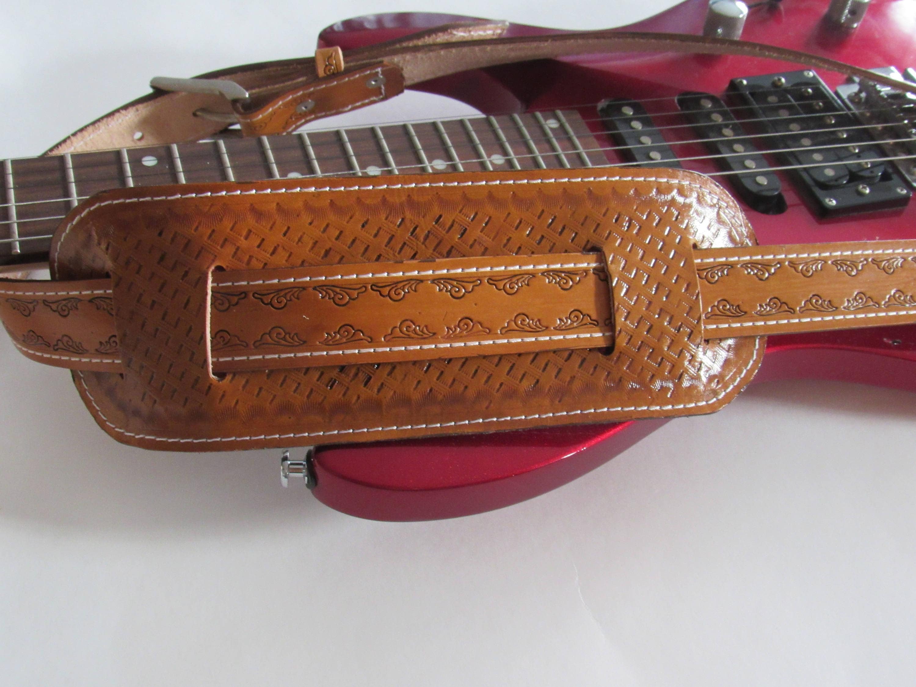 Custom Leather Guitar Strap Personalized With Your NameCUSTOM Etsy