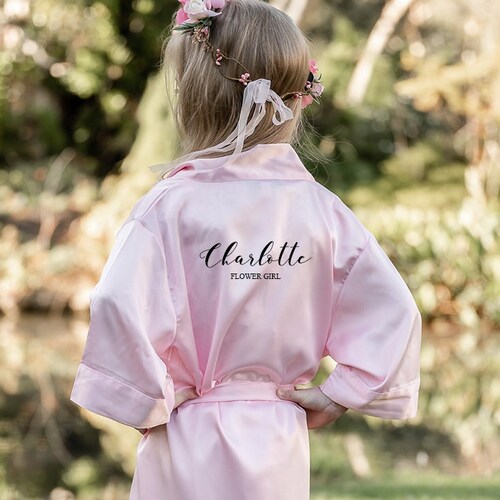 CUSTOM Printed Children's Robe Kids Junior Bridesmaid Etsy Australia