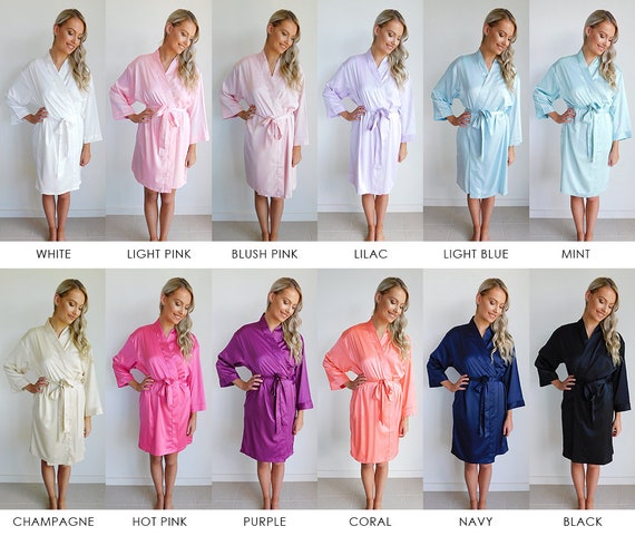 PLAIN Bridal Robe Bride Bridesmaid 