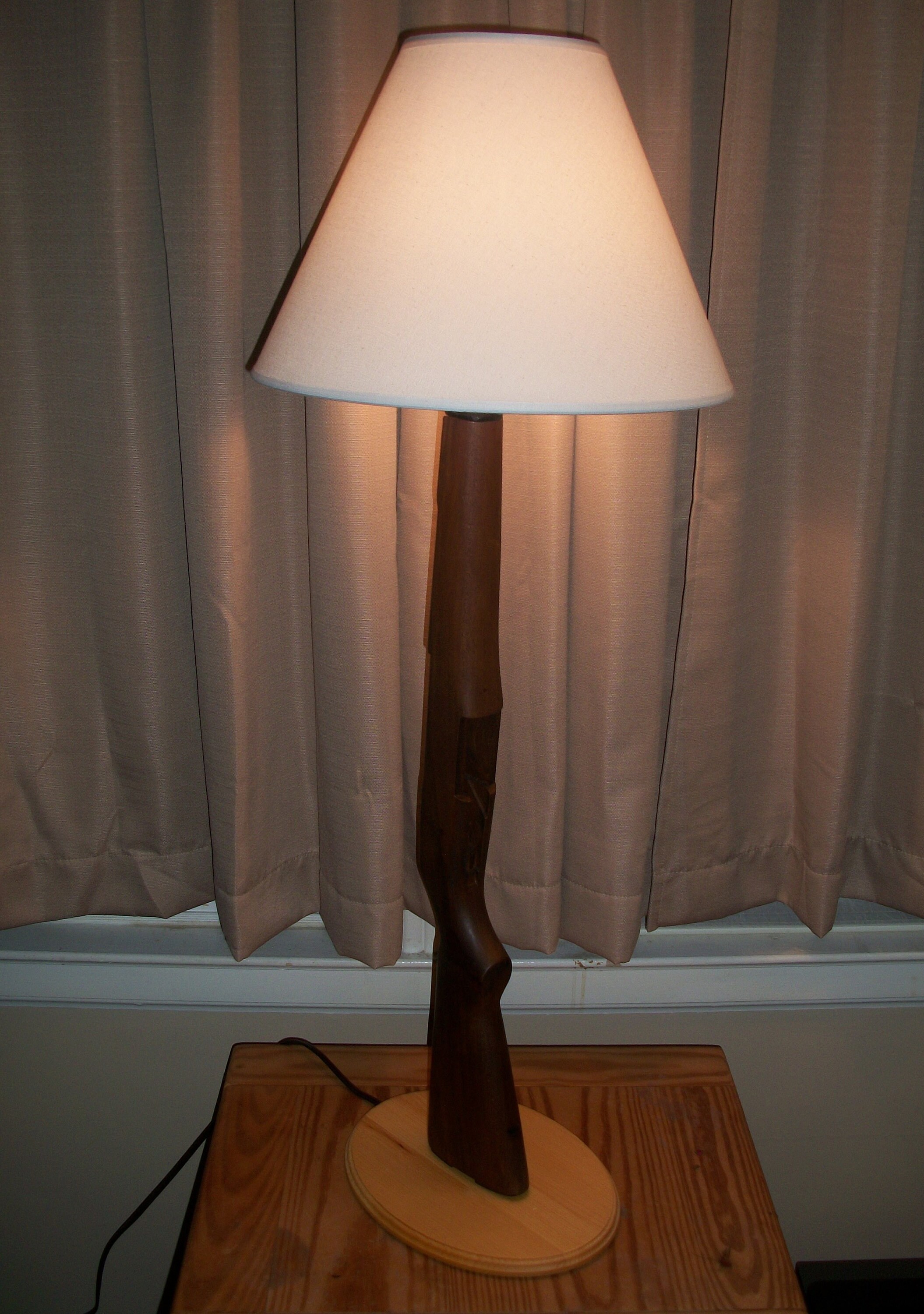 M1 Garand Rifle Stock Lamp Made From a Genuine US Garand Rifle Stock