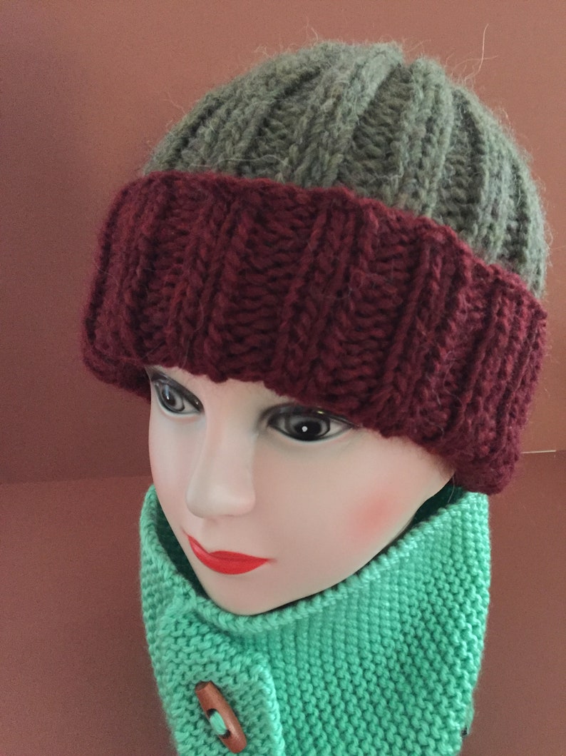 wool blend Knitted ribbed beanie