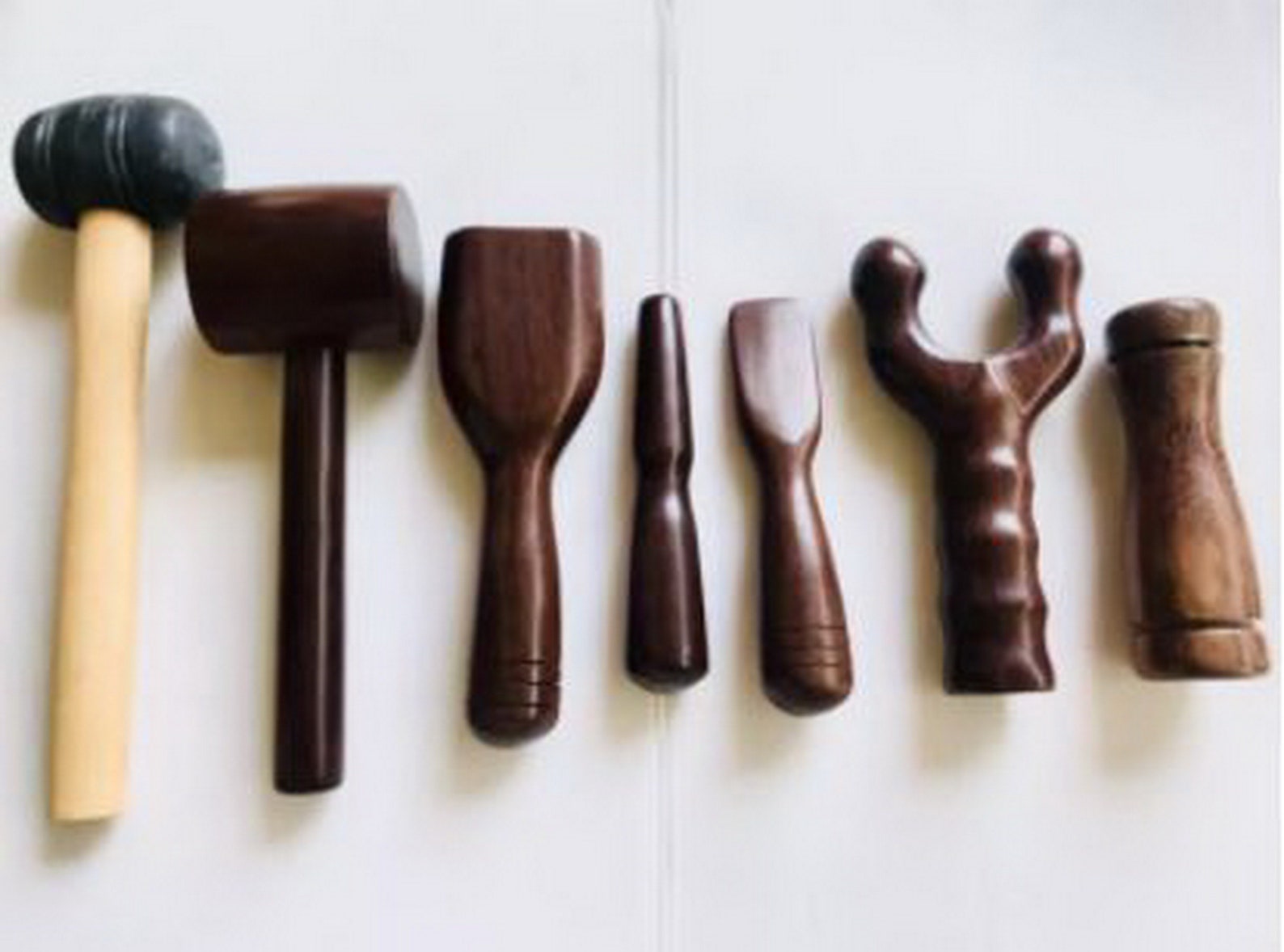 Set 7 Wooden Tool THAI TOK SEN Device Helps Relieve Pain Aches Body