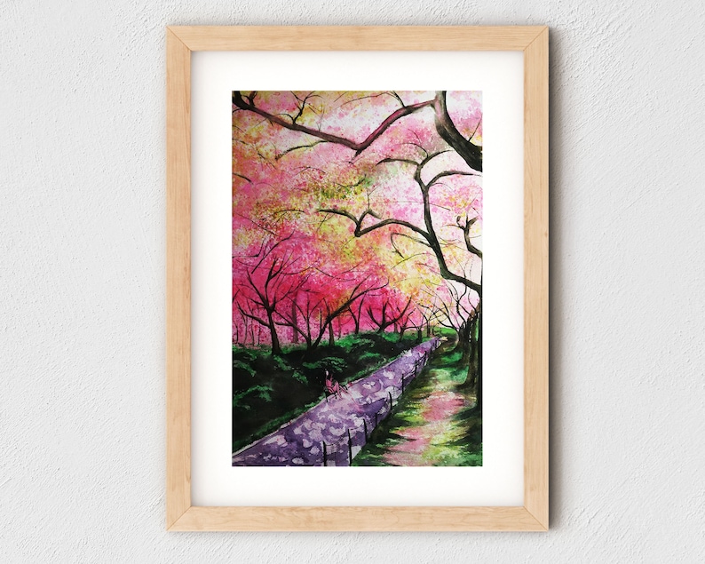 giclee fine art print Cherry Blossom Art Print sakura art print mothers day gift New York art print nature wall art