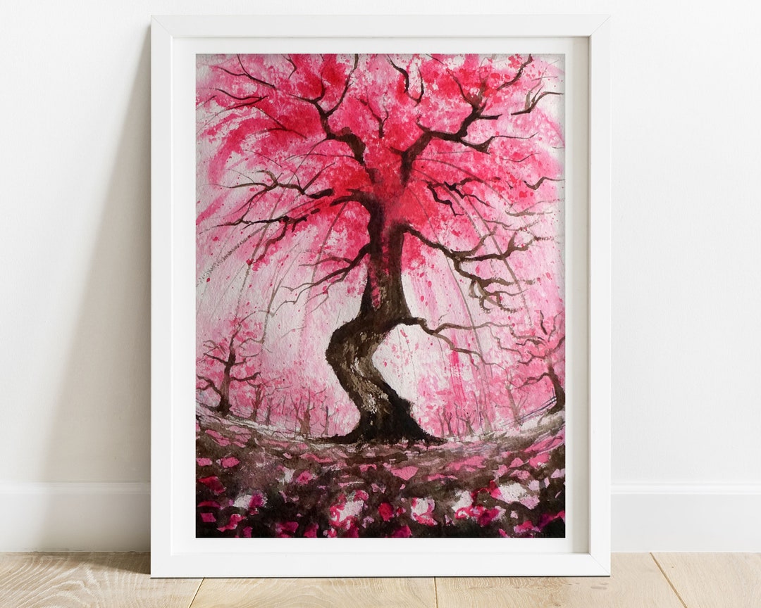 Cherry Blossom Art Print Japanese Art Print, Japanese Print, Cherry