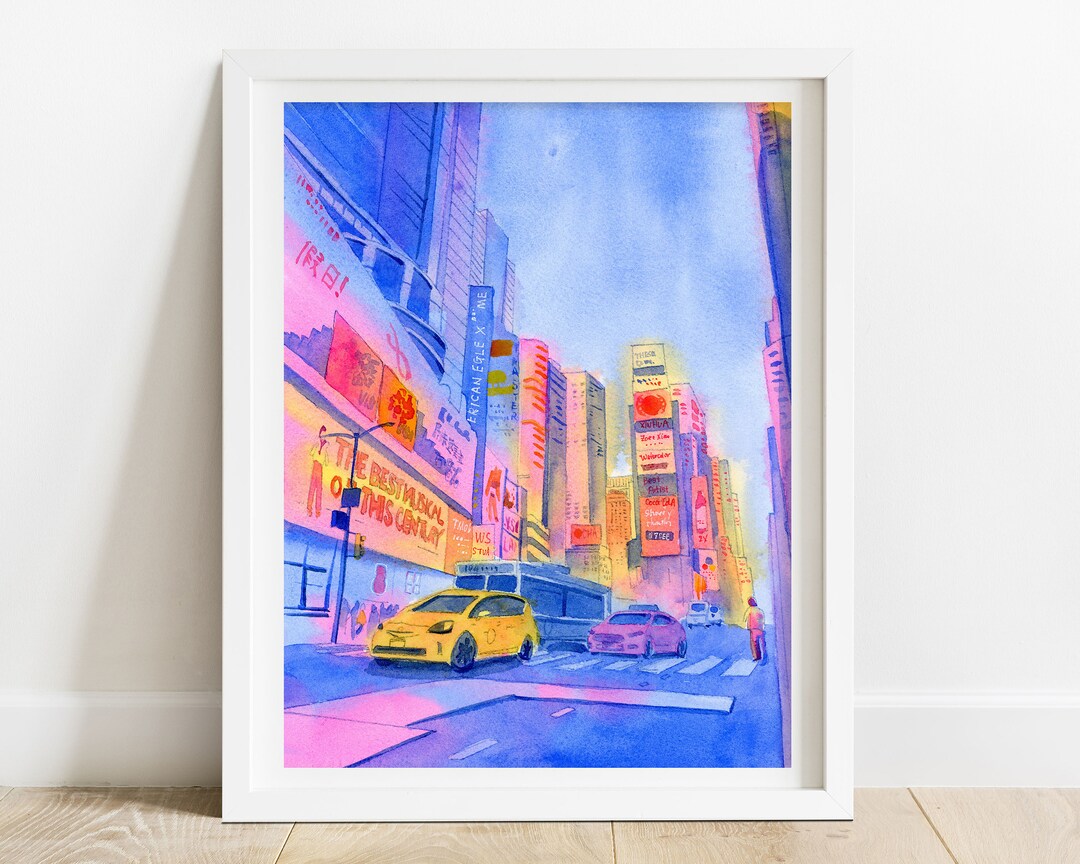 New York Print Time Square, New York City Print, NYC Art, NYC Wall Art
