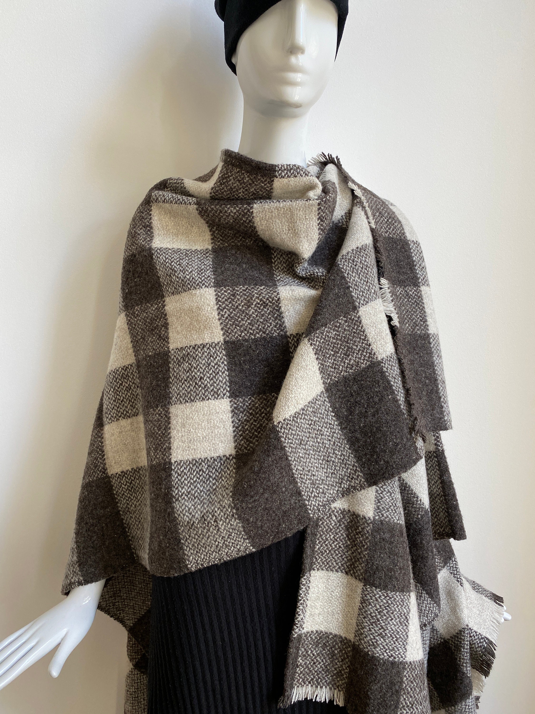argue★SHETLAND WOOL LINEN VINTAGE PONCHO argue SHETLAND WOOL LINEN VINTAGE PONCHO | eBay