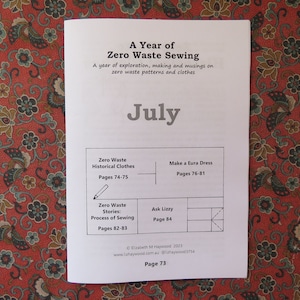 July Zine: A Year of Zero Waste Sewing