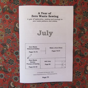 July Zine: A Year of Zero Waste Sewing image 1