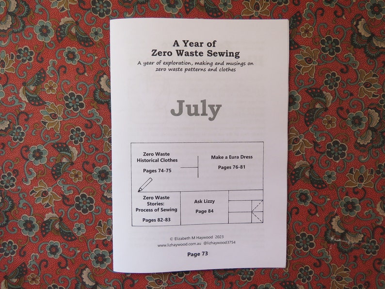 July Zine: A Year of Zero Waste Sewing image 1