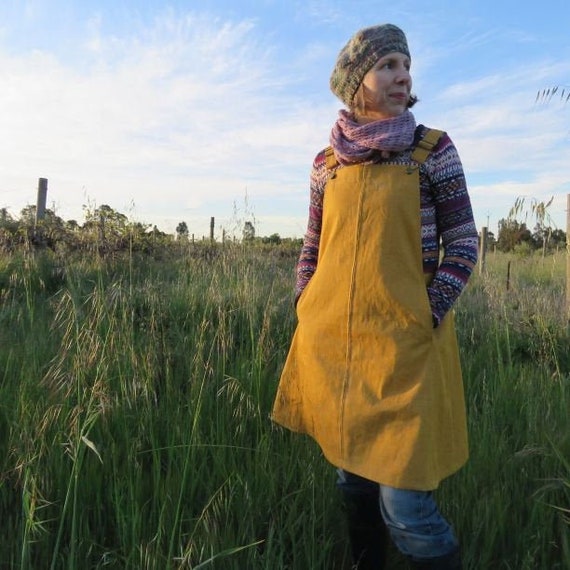 low pinafore dress