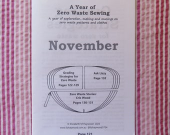 November Zine: A Year of Zero Waste Sewing