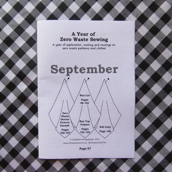 September Zine: A Year of Zero Waste Sewing