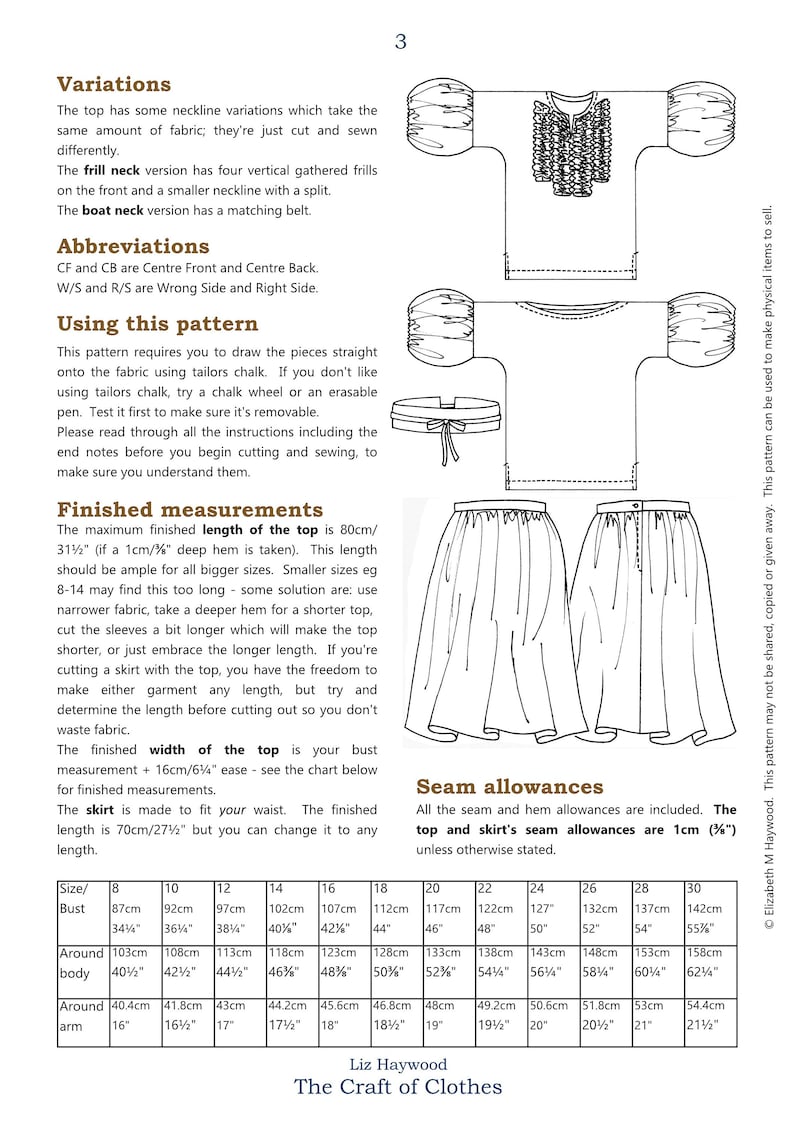 Cendre Top: Zero Waste PDF Sewing Pattern image 10