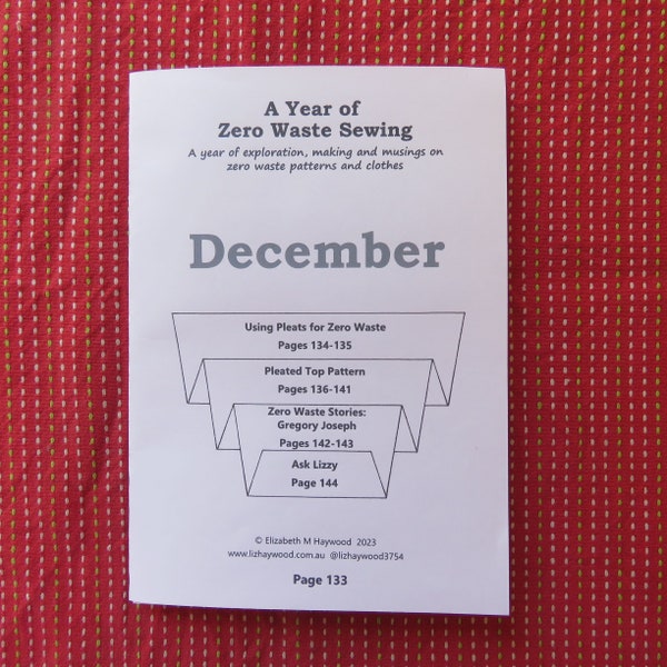 December Zine: A Year of Zero Waste Sewing