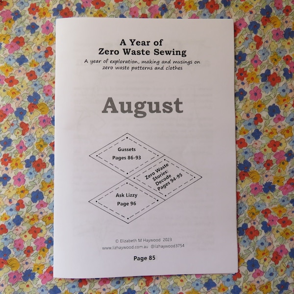 August Zine: A Year of Zero Waste Sewing