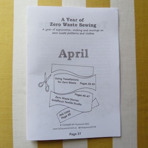April Zine: A Year of Zero Waste Sewing