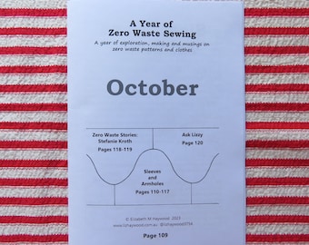 Zine d'octobre : une année de couture zéro déchet