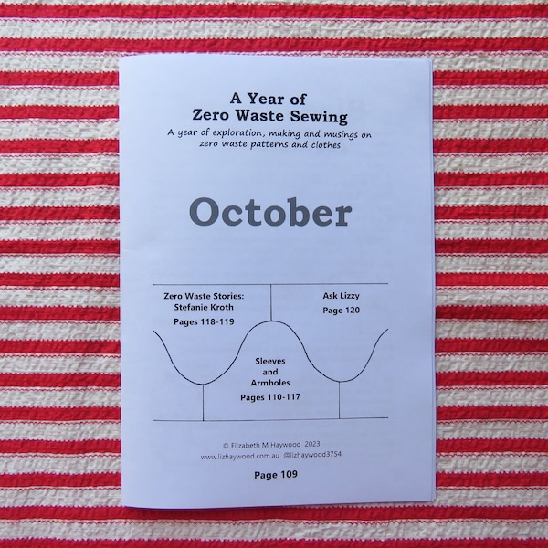 October Zine: A Year of Zero Waste Sewing