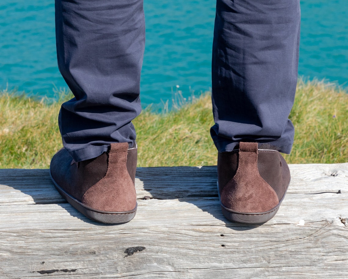 mens real sheepskin slippers