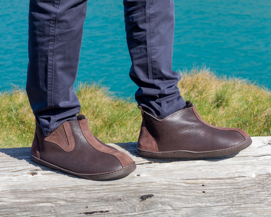mens sheepskin house shoes