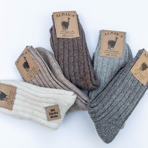 2 PAIRS Alpaka Socks, Alpaca Socks. Warm Socks. Cosy Socks. Hiking