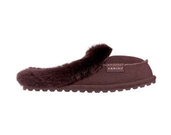 Soft Warm Comfortable Ladies Womens Luxury Slippers Home Shoes Fluffy Hausschuhe Kapcie Sheepskin Wool BROWN