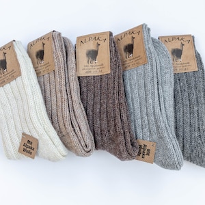 Alpaka socks, Alpaca socks. Warm socks. Cosy socks. Hiking socks. Trekking socks. Very thick, very warm natural wool socks.