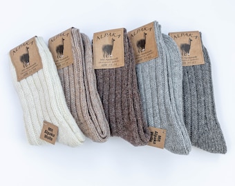 Alpaka socks, Alpaca socks. Warm socks. Cosy socks. Hiking socks. Trekking socks. Very thick, very warm natural wool socks.