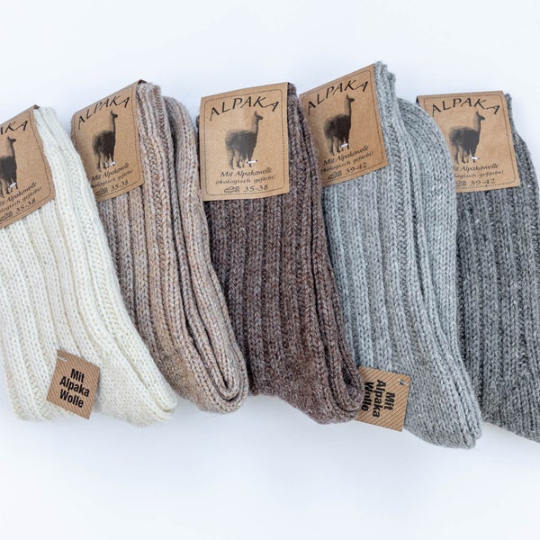 Alpaka socks, Alpaca socks. Warm socks. Cosy socks. Hiking socks. Trekking socks. Very thick, very warm natural wool socks.