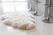 Natural Sheepskin Rug in off White colour. Single sheepskin pelt. Various Sizes