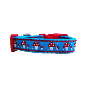 Toadstool Dog Collar / Mushroom / XS - M / Australian Made