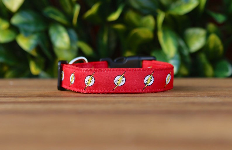 The Flash Dog Collar / Superhero / Small / Medium / Large / Etsy