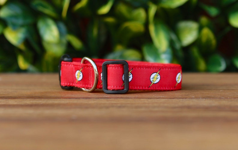 The Flash Dog Collar / Superhero / Small / Medium / Large / Etsy