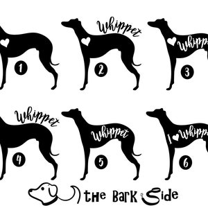 Whippet Decal / Sticker / windhond / hond