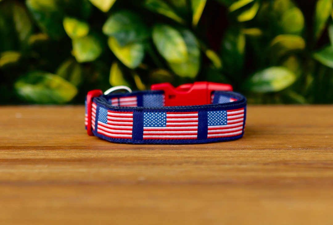 American Flag Dog Collar / USA / S L / Australian Made Etsy