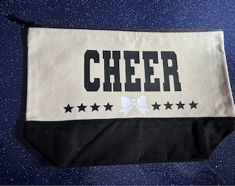 Cheer Make Up Tasche, Cheerleader Kosmetiktasche, klare Flugtasche
