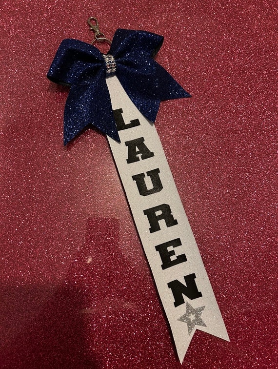 Personalised Pin Me Cheer Ribbon, Pin Me Comp Chain, Cheerleader