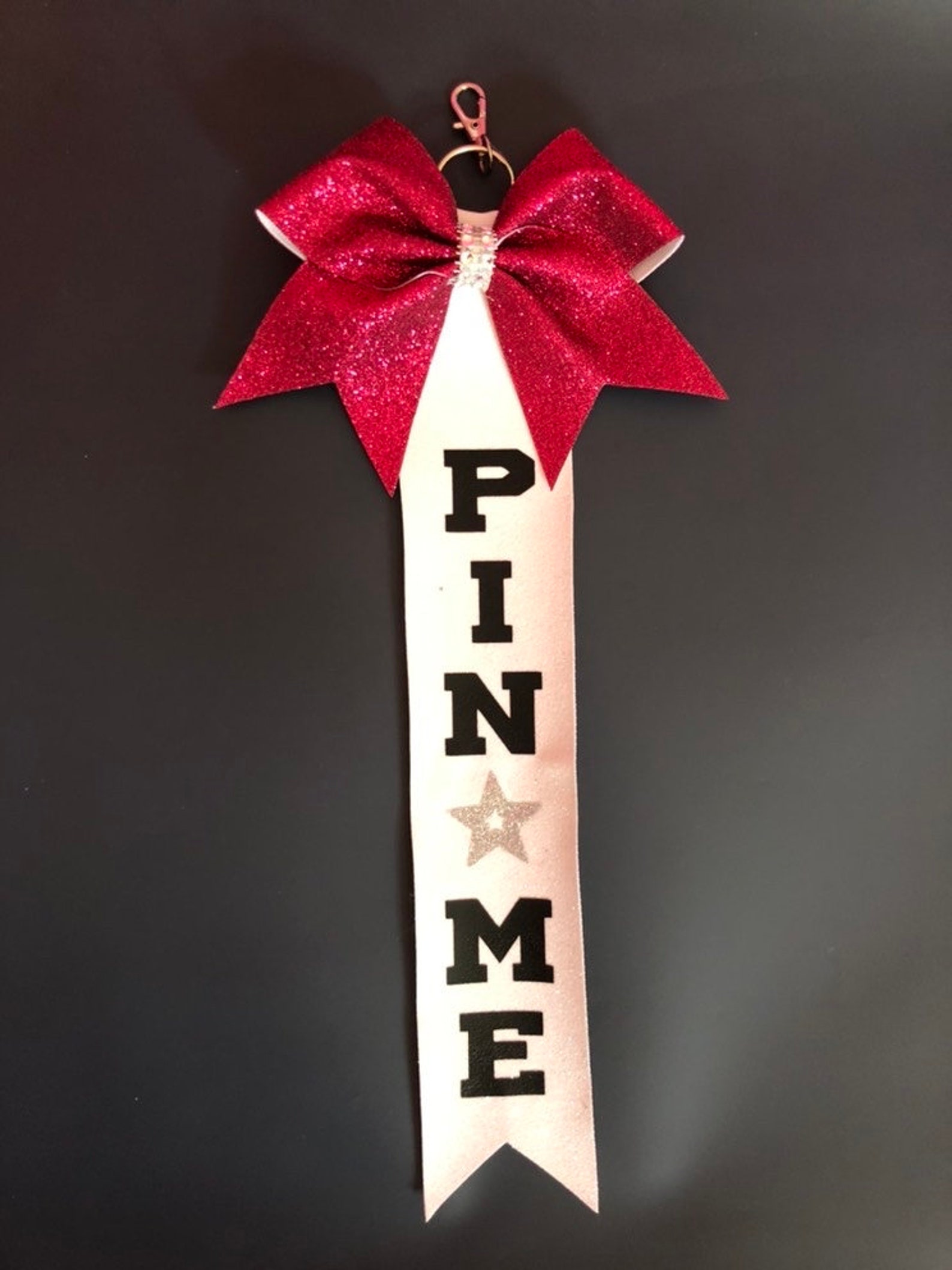 Pin Me Cheer Ribbon, Pin Me Comp Chain, Cheerleader Gift, Pin Me ...