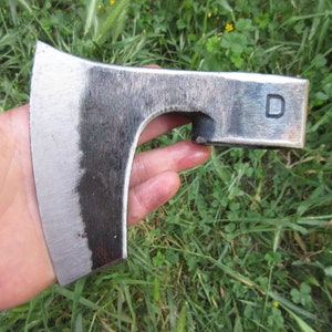Handmade Forged Steel Viking Axe Head: Bushcraft Camping Hatchet
