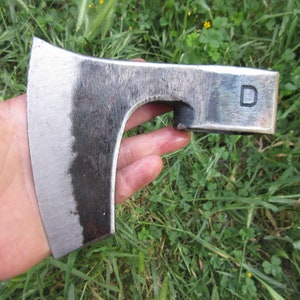 Forged Handmade 1.21 lbs. Viking Style Steel Bearded Blank Axe Head Hatchet / Camping / Hiking / Bushcraft / Hunting / Woodworking Hand Tool