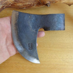 Forged Handmade Viking Style Steel Sickle Blade Blank Axe Head Throwing Hatchet Camping / Hiking / Bushcraft / Hunting / Survival Hand Tool